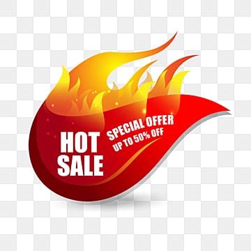 Hot Fire Clipart Png Images Hot Sale Tag Label With Fire Effect Sale