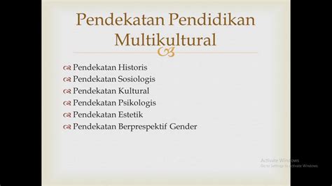 Paradigma Dan Pendekatan Multikultural Sebagai Upaya Penerapan