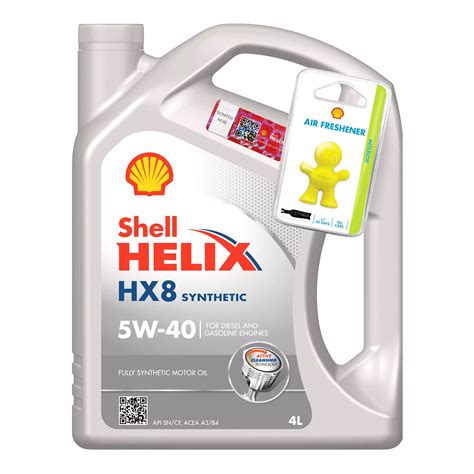 Моторное масло Shell Helix HX8 5W-40 4л + освежитель Little Joe ...