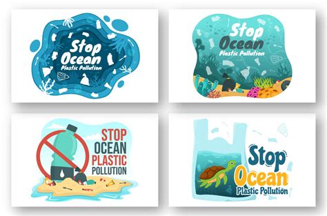 14 Stop Ocean Plastic Pollution Illustration By Denayunethj Thehungryjpeg