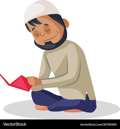 Indian Muslim Man Cartoon Royalty Free Vector Image