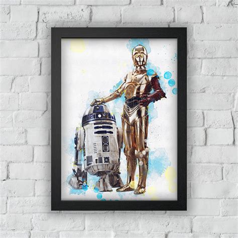 R2 D2 And C3po Poster R2 D2 C3po Star Wars Poster Canvas Etsy