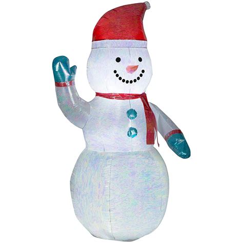 Home Accents Holiday Lighted 7 ft. Inflatable Snowman Christmas ...