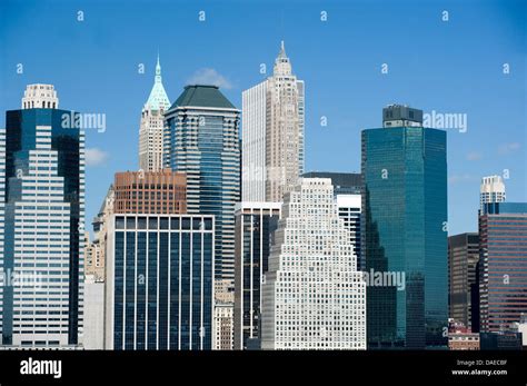 DOWNTOWN SKYLINE MANHATTAN NEW YORK CITY USA Stock Photo - Alamy