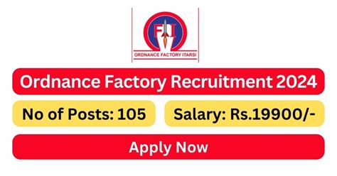 Ordnance Factory Itarsi Recruitment 2024 105 CPW Posts Apply Now