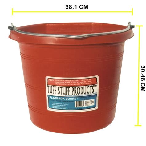 Tuff Stuff Products Flatback Bucket 5 Gallon Bpa Free Polyethylene