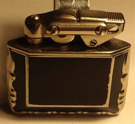 Beautiful Black Enamel Silver Kw Karl Wieden Antique Lighter Antique