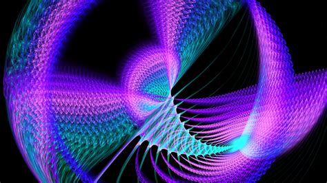 Purple Blue Green Shapes Intersection Background Abstraction Black