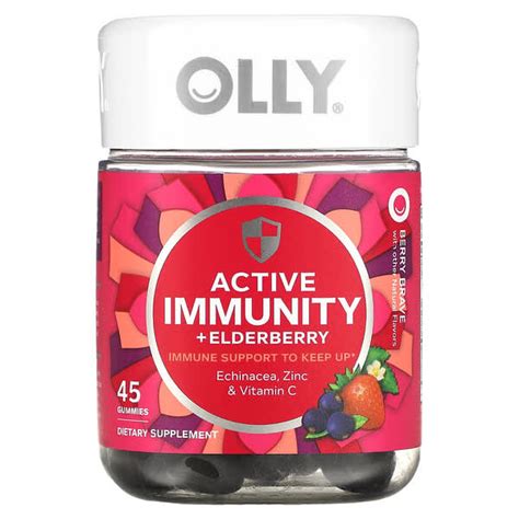 OLLY Active Immunity Elderberry Berry Brave 45 Gummies