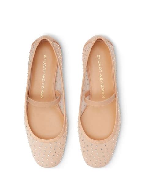 Stuart Weitzman Arabella Mary Jane Ballet Flat In Natural Lyst