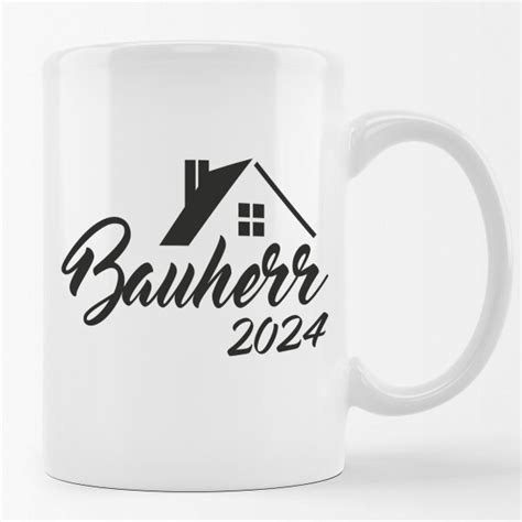 Huuraa Kaffeetasse Bauherr 2024 Haus Keramik Tasse 330ml Geschenk Ide