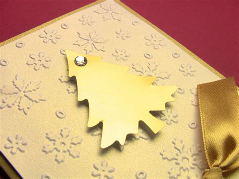 4 Handmade Christmas Cards Handmade Holiday Cards Golden - Etsy