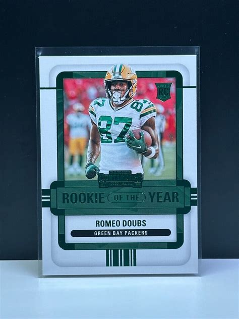 2022 Contenders Rookie Of The Year Emerald ROY RDO Romeo Doubs RC