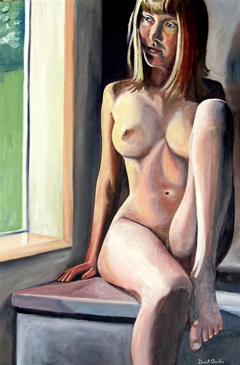 Nude Looking Out Of Kitchen Window Painting By David Quinlan Pixels