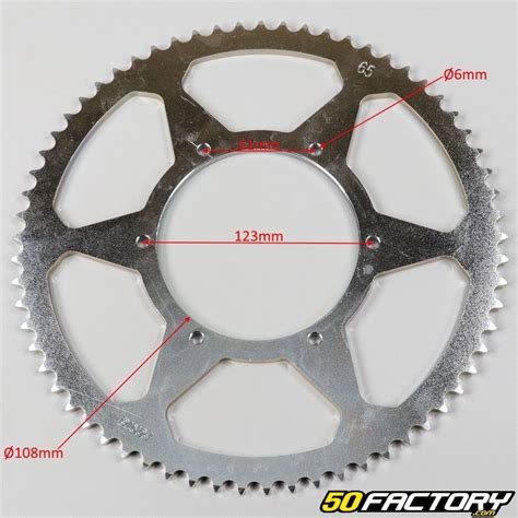 Corona 65 Denti Acciaio 420 Derbi Aprilia Gilera Peugeot