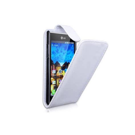 Etui Blanc Clapet Pour Lg Optimus L