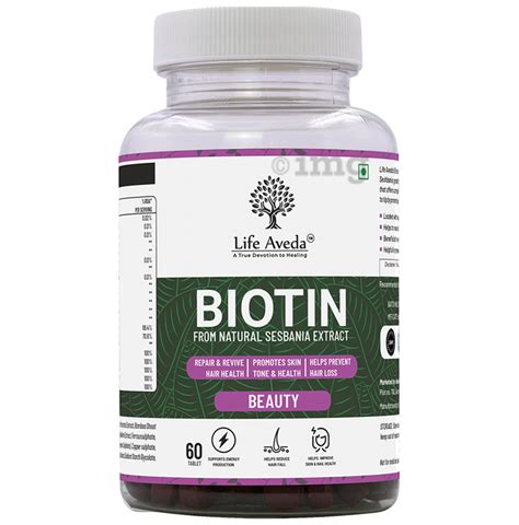 Life Aveda Biotin Tablet Buy Bottle Of 60 0 Tablets At Best Price In