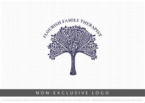whimsical leafy canopy tree  exclusive logo buy premade