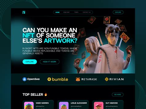 NFT Marketplace Landing Page Design By Arafat Mahfuz For ITO Team