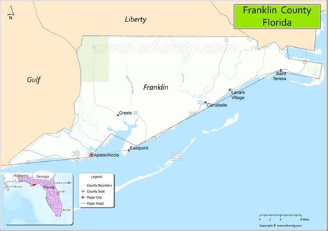 Map of Franklin County, Florida - Cities, Highways & Facts