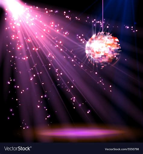 Disco Ball Background With Light Royalty Free Vector Image