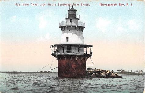 Hog Island Shoal lighthouse Postcard 1