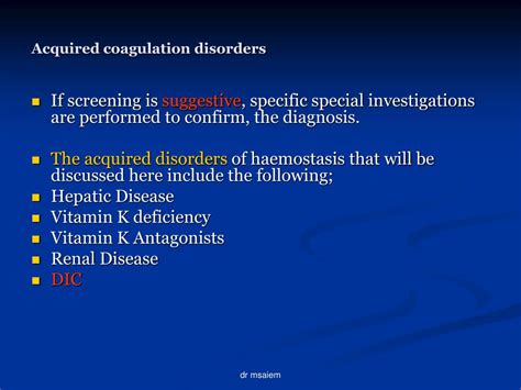 Ppt Acquired Coagulation Disorders Powerpoint Presentation Free