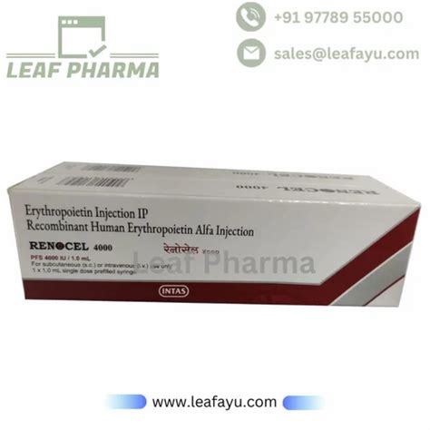 Renocel Iu Erythropoietin Injection Ip Recombinant Human