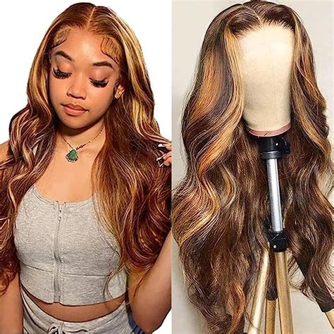 Yamduly Highlight Ombre Lace Front Human Hair Wig Pre