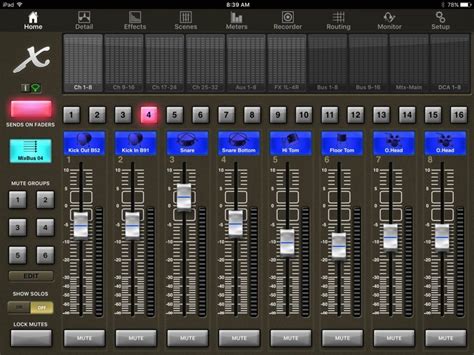 X Mix App Tutorial Home Tab Sends On Faders Dbb Audio Training