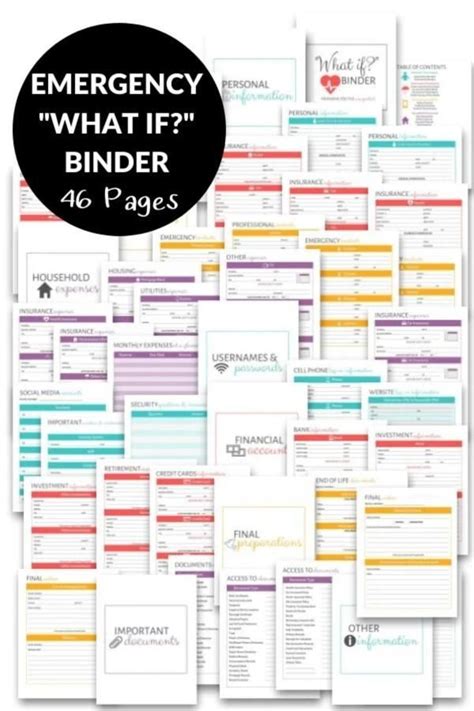 Emergency Preparedness Binder Printables Printable Templates