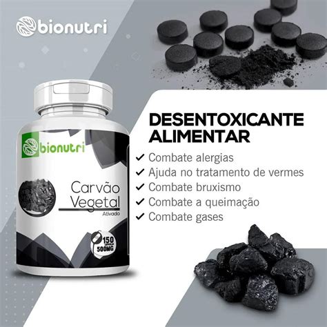 Comprar Carv O Vegetal Ativo Puro M Xima Absor O Mg Caps