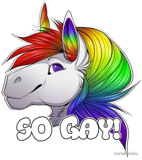 So Gay Unicorn By CreatureCreations Redbubble