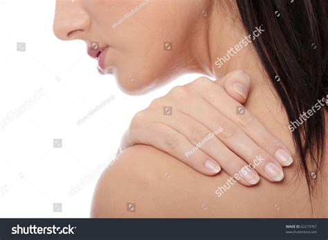 Woman Behind Naked Body Holding Her Stock Photo Edit Now 62273767