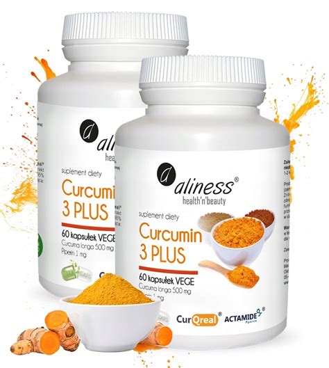 2x Aliness KURKUMINA PIPERYNA Curcumin C3 PLUS Complex 60 kapsułek