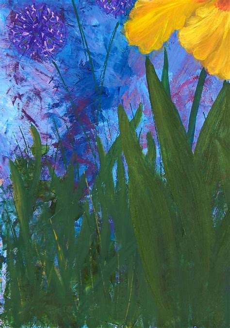 Painting of yellow iris flower Iris plant painting Modern | Etsy