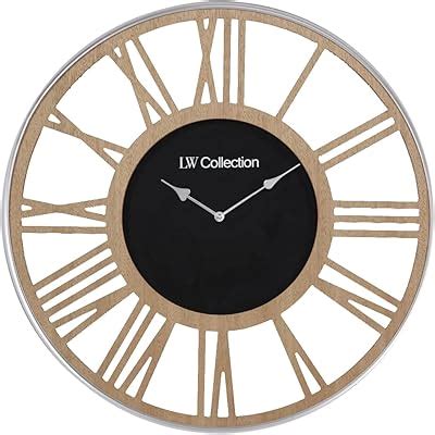 Lafocuse Horloge Murale Engrenages Mobiles Geante Cm Noire