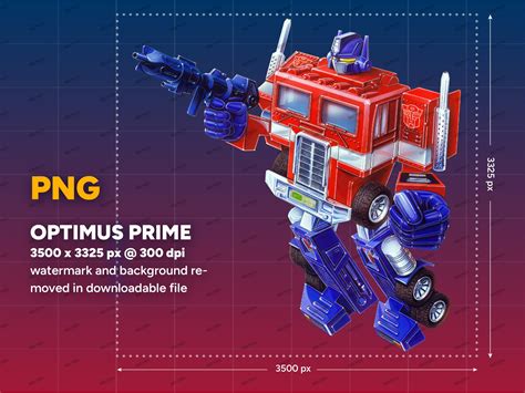 Optimus Prime PNG G1 Transformers Box Art 300dpi Robot PNG, Instant ...