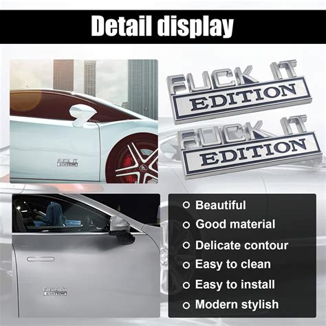 Calcoman As De Emblema De Edici N Fuck It Calcoman A De Repuesto Para Placa De Guardabarros