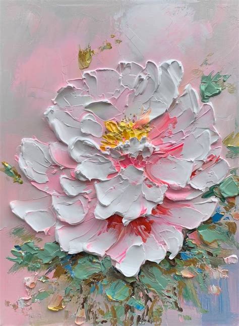 White Pink Flowers Painting By Angela Jeanine Saatchi Art