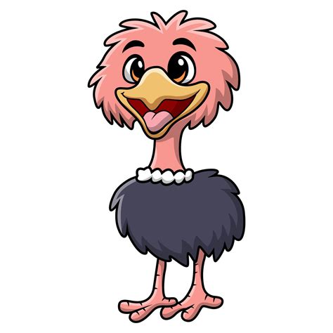 Cute Ostrich Cartoon On White Background 34986812 Vector Art At Vecteezy