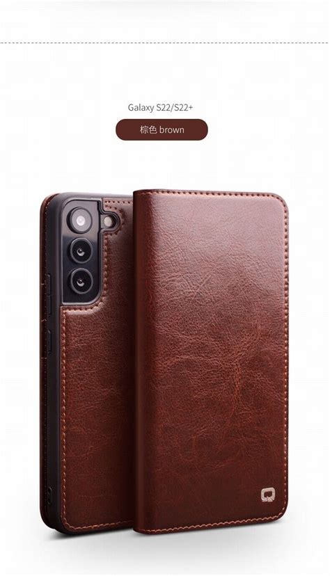 Qialino Genuine Leather Flip Case For Samsung Galaxy S Ultra Card