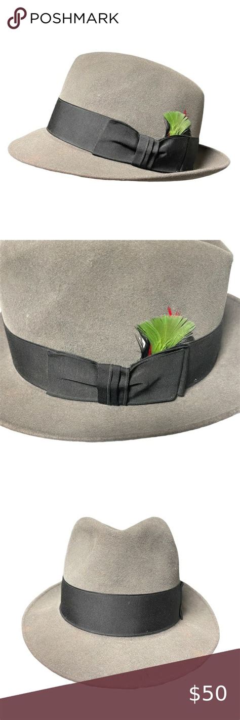 Dobbs Men Trilby Vintage Rockabilly Jet Grey Saber Fur Felt Usa Fedora Hat 6 78 Fedora