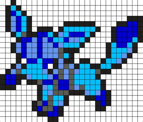 Glaceon Perler Kandi Pattern Pokemon Bead Pixel Art Pokemon Pokemon