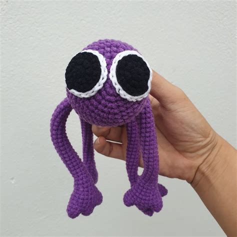 Purple Rainbow Friends Crochet Custom Rainbow Friends Plush Toy