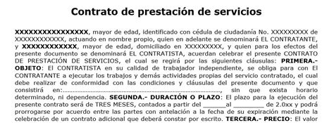 Contrato De Prestación De Servicios Plantilla