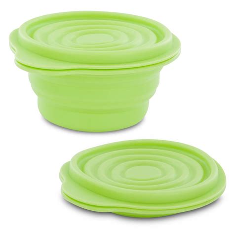 2 X Bpa Free 15 Cup Collapsible Silicone Food Storage Containers With