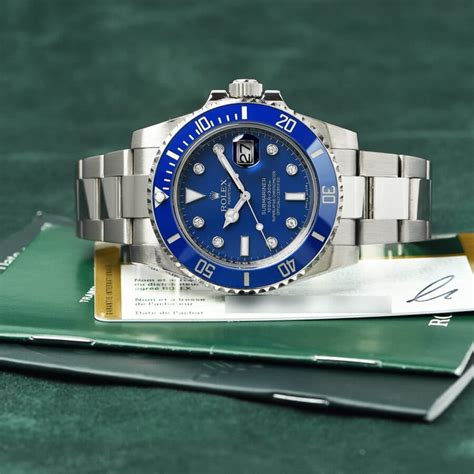 Rolex Submariner Date Smurf Ref 116619LB Fullset Gioielleria Bonanno