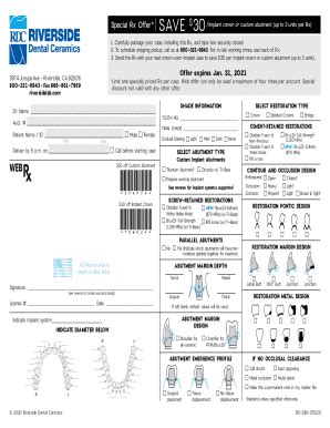 Fillable Online Implant Crown Or Custom Abutment Up To 3 Units Per Rx