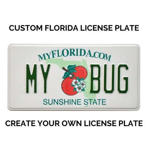 Custom Florida License Plate Replica Florida License Plate Etsy